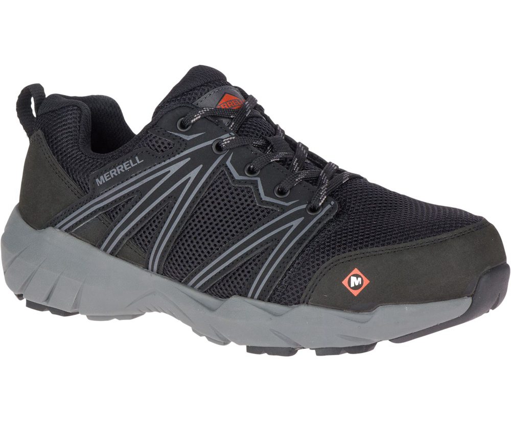 Merrell Hiking Shoes Black - Fullbench Superlite Alloy Toe Work - Womens 41WKJNIUL